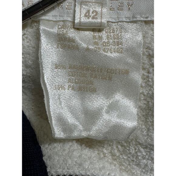 Vintage Escada Set Womens Sweater 42 Skirt 40 Cream Navy Bouclé Sequins Knit - Picture 8 of 16